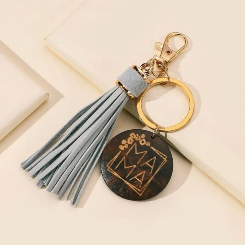 💝Boutique 🩶🤎MAMA Tassel Keychain🔑 - Picture 3 of 5